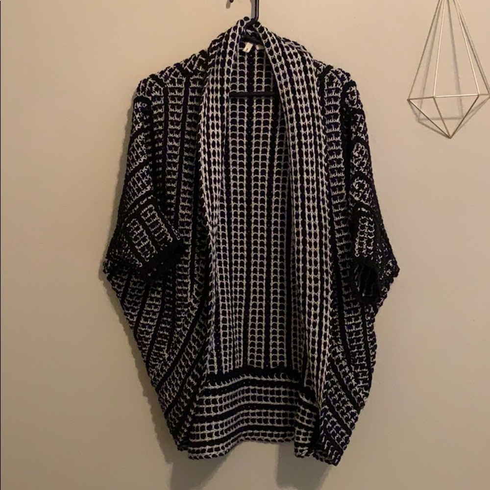 Knitted open front cardigan